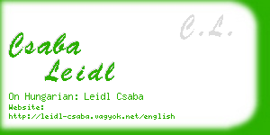 csaba leidl business card